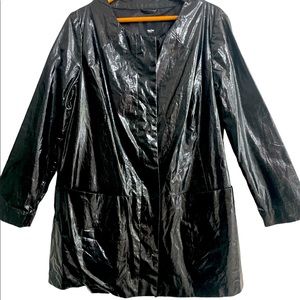 Black Shiny Straight Coat